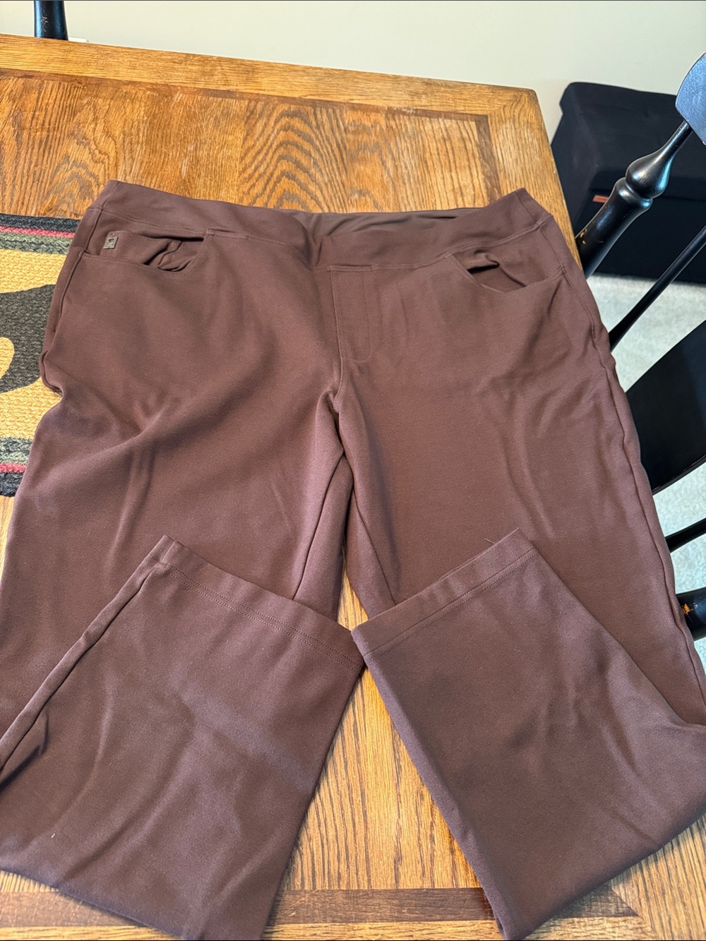Elle Women's Brown Stretch Dress Pants